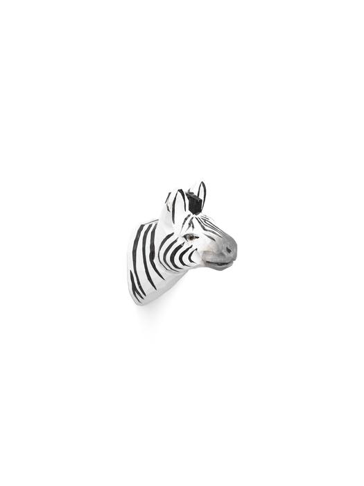 Animal Hand-Carved Hook - Zebra