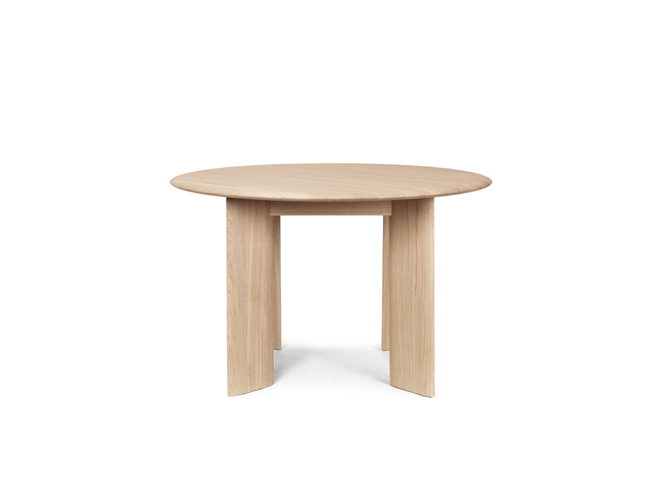 Bevel Table - Round Ø117 - White Oiled Oak