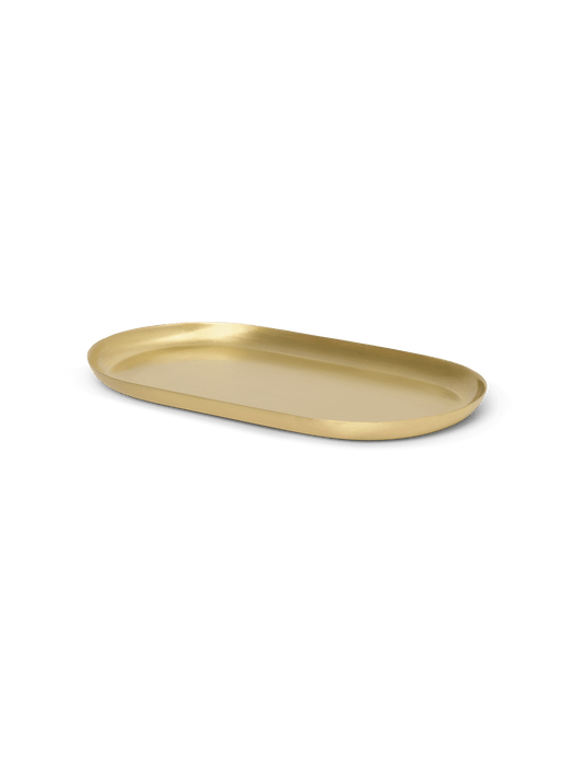 Basho Tray - Oval - Brass