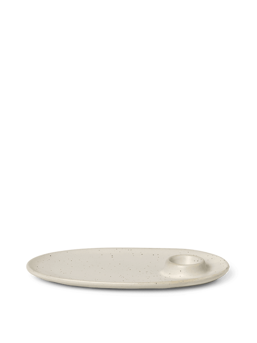 Flow Breakfast Plate - Off-white speckle