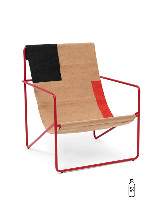 Desert Lounge Chair - Poppy Red/Block