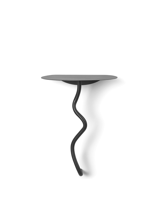 Curvature Wall Table - Black Brass