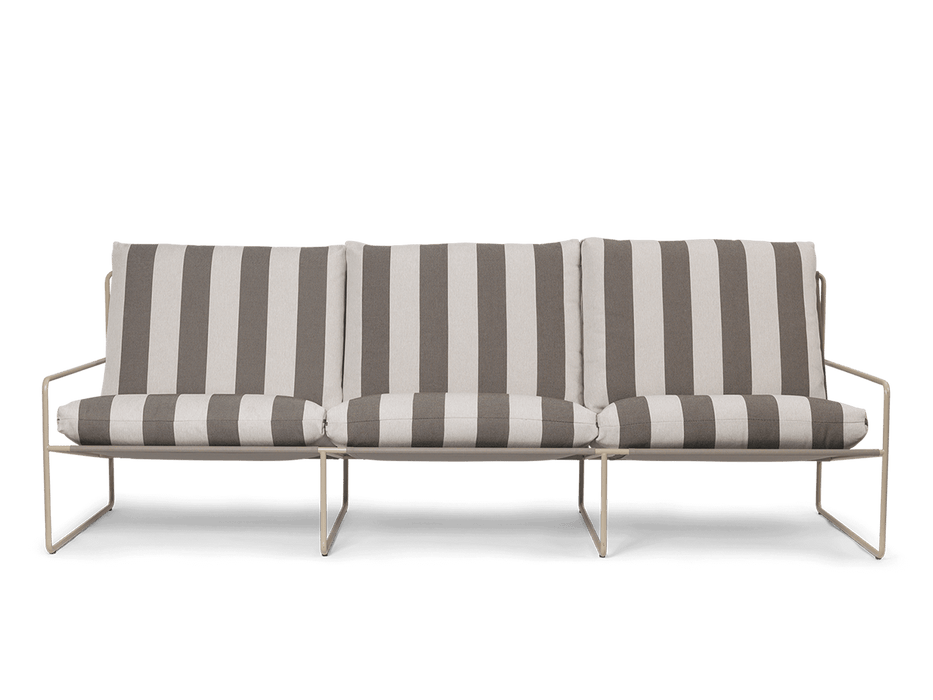 Desert 3-seater - Stripe - Cashmere/Chocolate