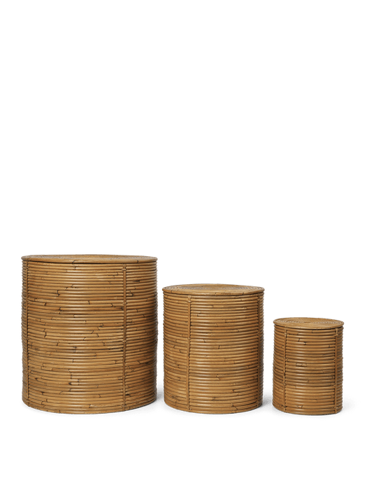 Column Storage - Set of 3 - Natural Stained