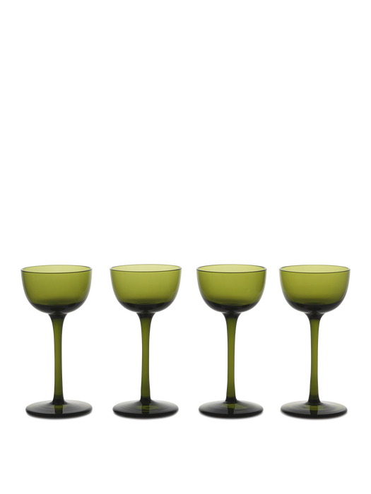 Host Liqueur Glasses - Set of 4 - Moss Green