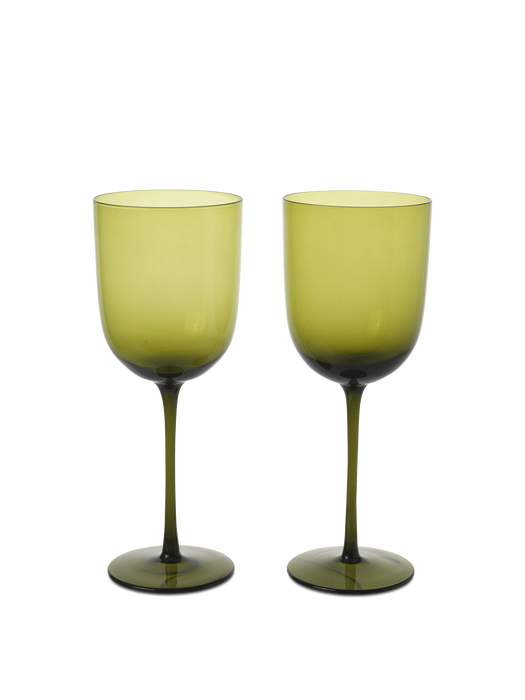 Host Red Wine Glasses - Set of 2 - Moss Green