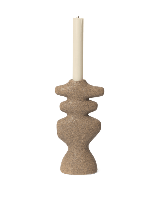 Yara Candle Holder - Large - Dark Sand