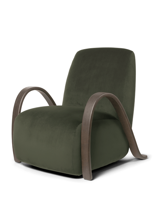 Buur Lounge Chair - Rich Velvet - Pine