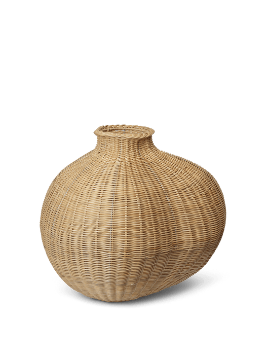 Bola Braided Floor Vase - Natural