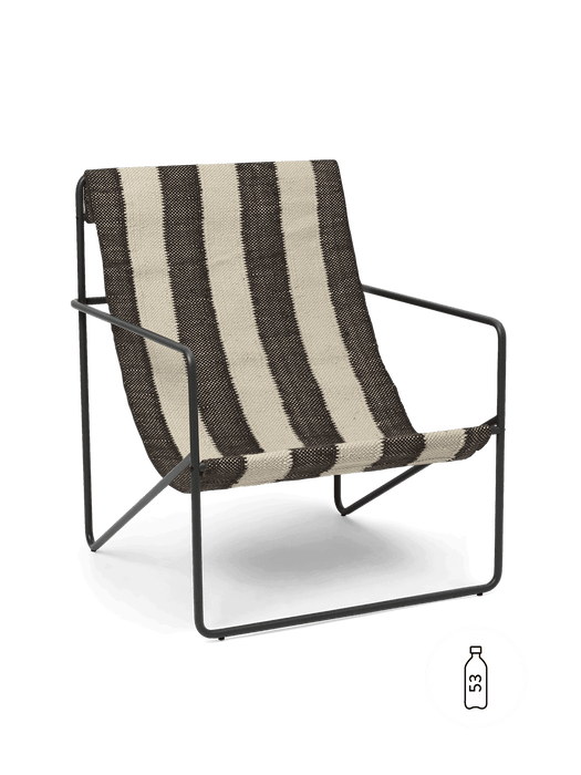 Desert Lounge Chair - Black/Off-white/Chocolate