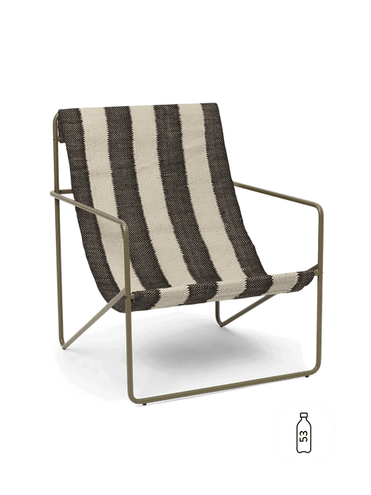 Desert Lounge Chair - Olive/Off-white/Chocolate