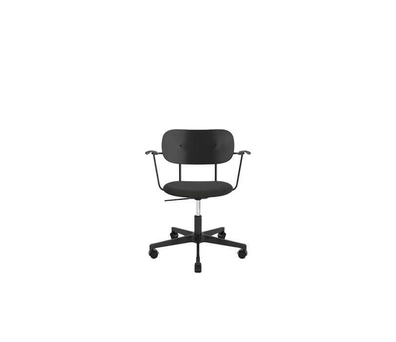 Co Task Chair, Seat Upholstered w/armrest, Black base