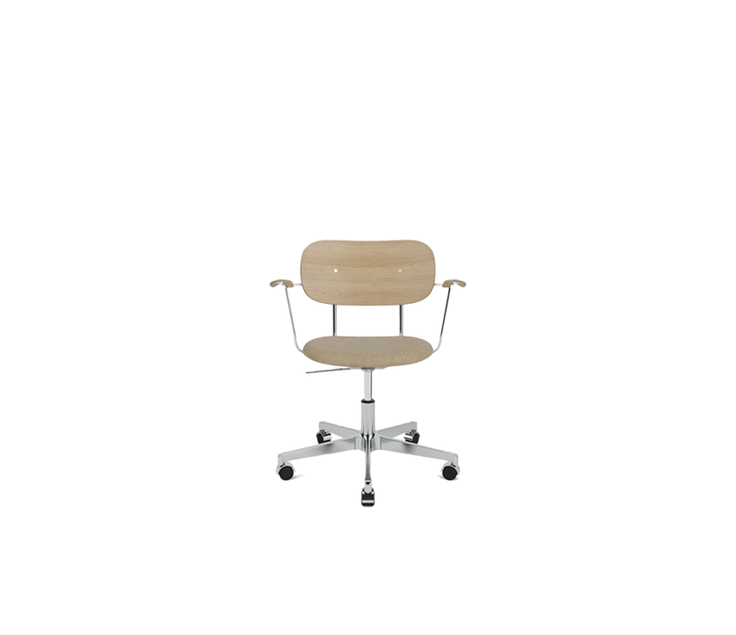 Co Task Chair, Seat Upholstered w/armrest, Aluminium base