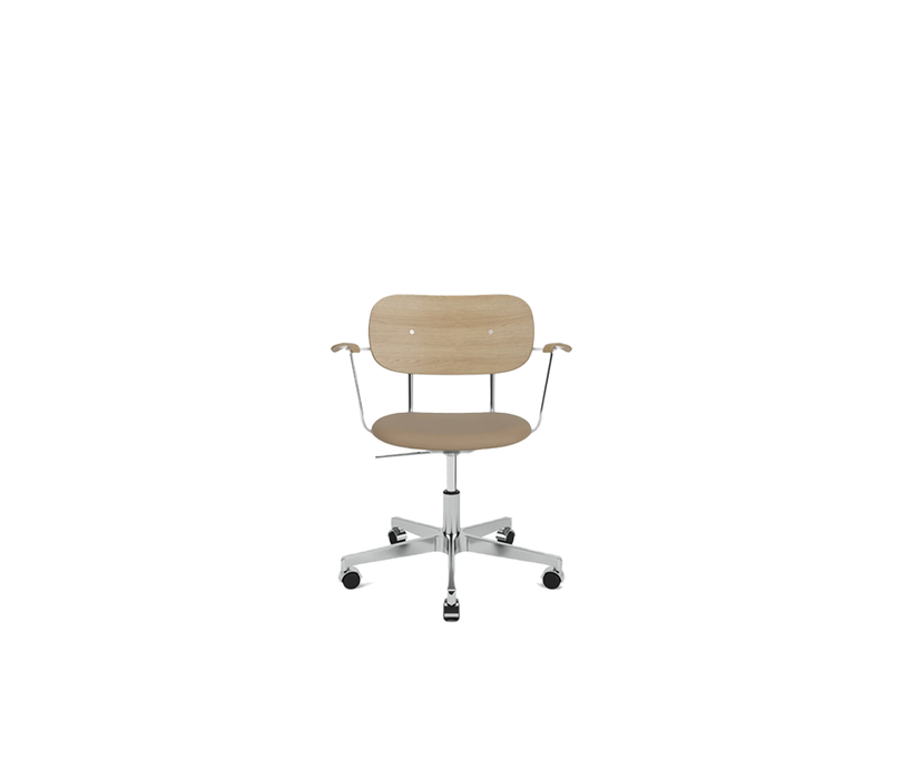 Co Task Chair, Seat Upholstered w/armrest, Aluminium base