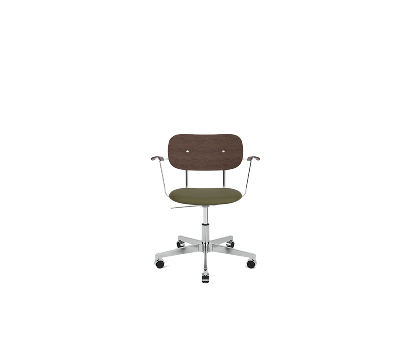 Co Task Chair, Seat Upholstered w/armrest, Aluminium base