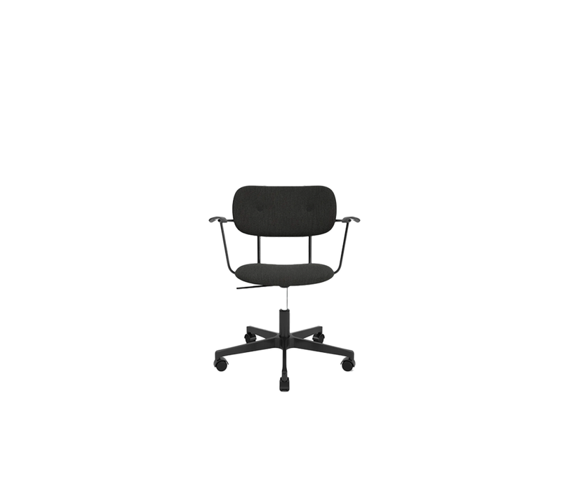 Co Task Chair, Fully Upholstered, w/armrest, Black base