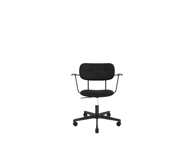 Co Task Chair, Fully Upholstered, w/armrest, Black base