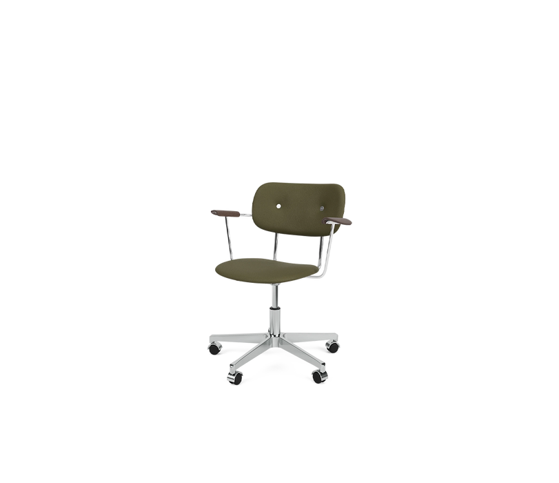 Co Task Chair, Fully Upholstered w/armrest, Aluminium base