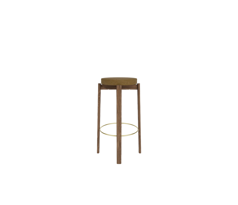 Passage Bar Stool, Upholstered Seat