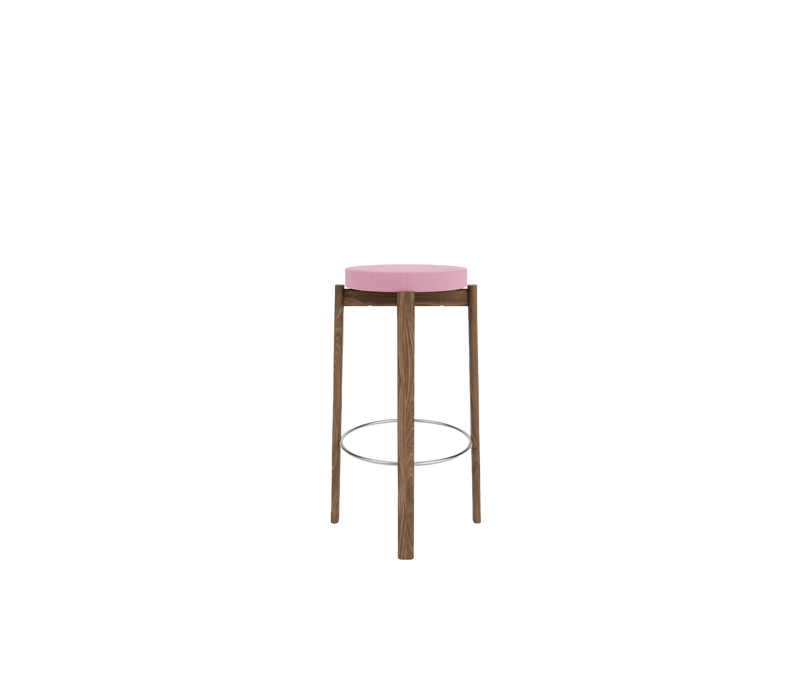 Passage Bar Stool, Upholstered Seat