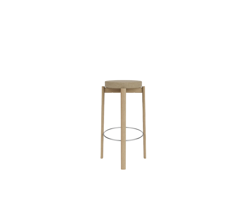 Passage Bar Stool, Upholstered Seat