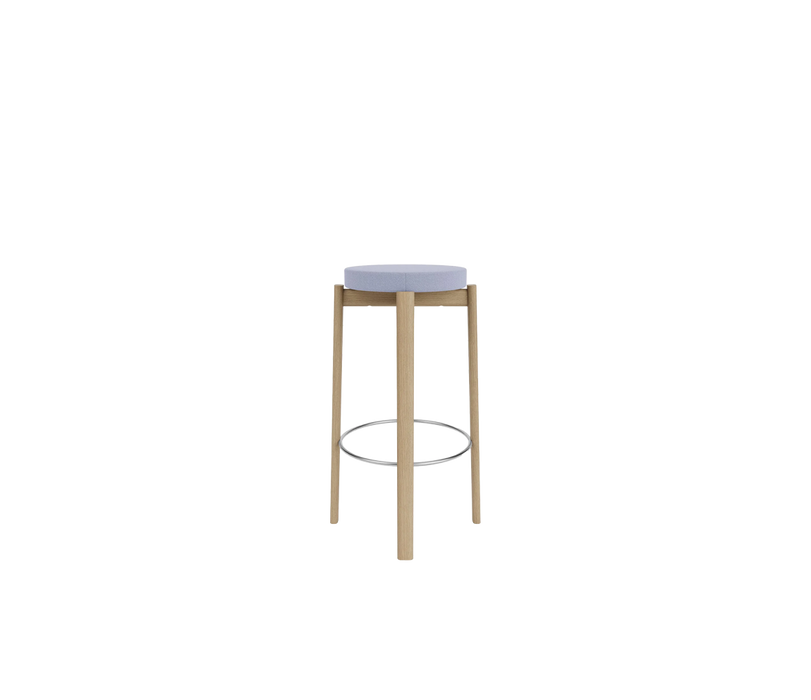 Passage Bar Stool, Upholstered Seat