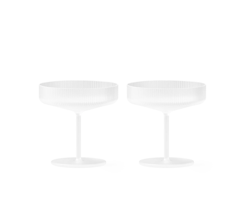 Ripple Champagne Saucers - Set of 2